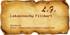 Latosinszky Filibert névjegykártya
